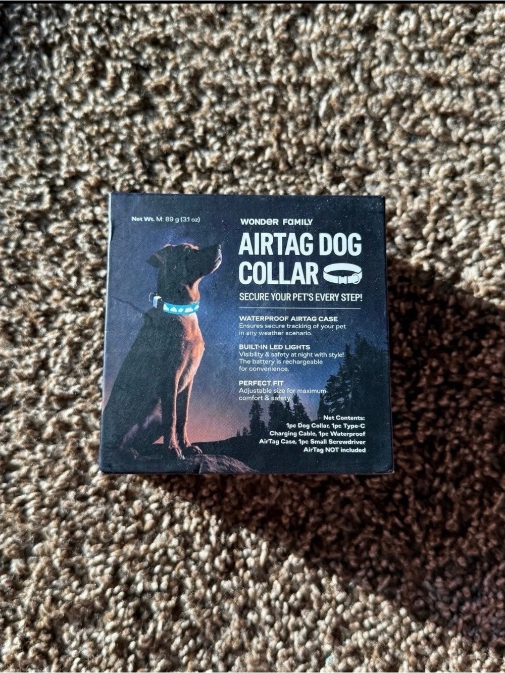 Wonder Family AirTag Dog Collar - Size Medium